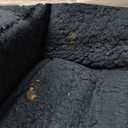 Kids Extra Wide Chairs for Toddler, 2-in-1 Toddler Soft Sherpa Couch Fold Out, Convertible Sofa to Lounger for Girls and Boys, Dark Blue (Large)