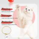 2 x Cat Hair Keychain Set - Pet Fur Keepsake with Plastic Storage Ball (Doubles as Cat Toy) (red)