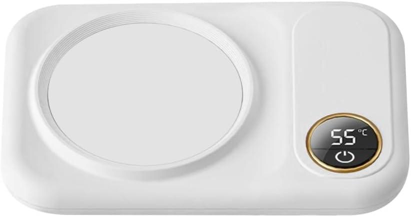 DONGKER Coffee Mug Warmer,10W USB Electric Mug Heating Mat with 8H Auto Shut Off & 3 Temp Settings for Heating Coffee Tea Water Milk Beverage (White)