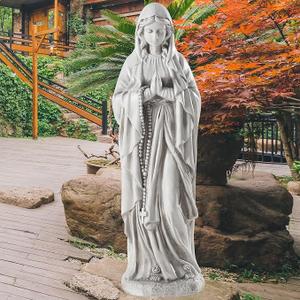 Keslecy Virgin Mary Statue Outdoor, Religious Garden Statue, Blessed Mother Outdoor Statue, Large Outdoor Garden Statues Home Yard Patio Lawn Hallway