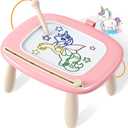 Seimome Magnetic Drawing Board, Toddler Girl Toys for 1-3 Year Old, Doodle Board Learning and Educational Kids Toys for 1 2 3 Year Old Baby Birthday GIF- Pink, Classic Style