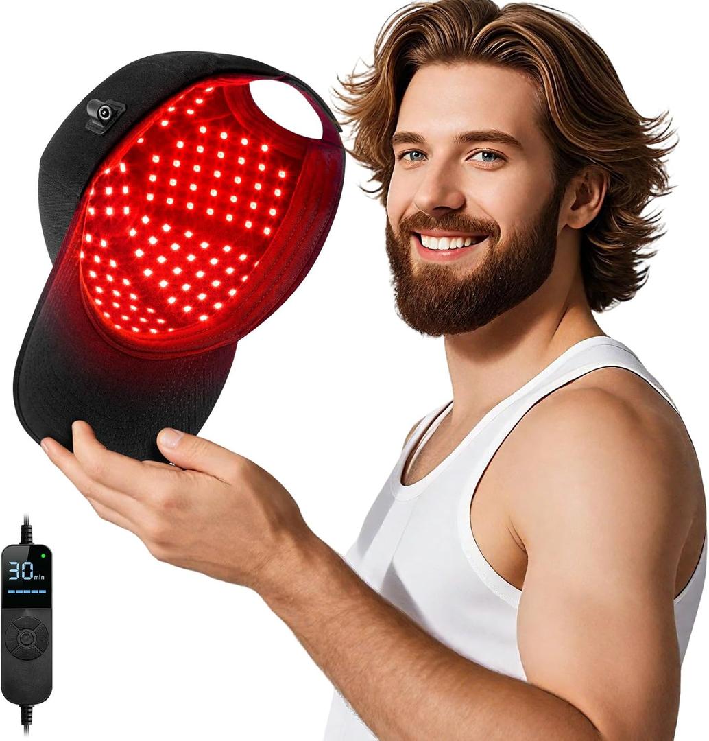 Laser Hair Growth CapRed Light theray for Hair, Deep Black Cap