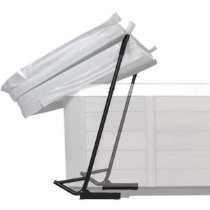 TOCRETOARE Spa Cover Lift, Under Mount Hot Tub Cover Lift Removal System Reinforced Bracket with 2 Top Mount Foam Cover, fits Most Hot Tub Sizes Spa Cover Lifts