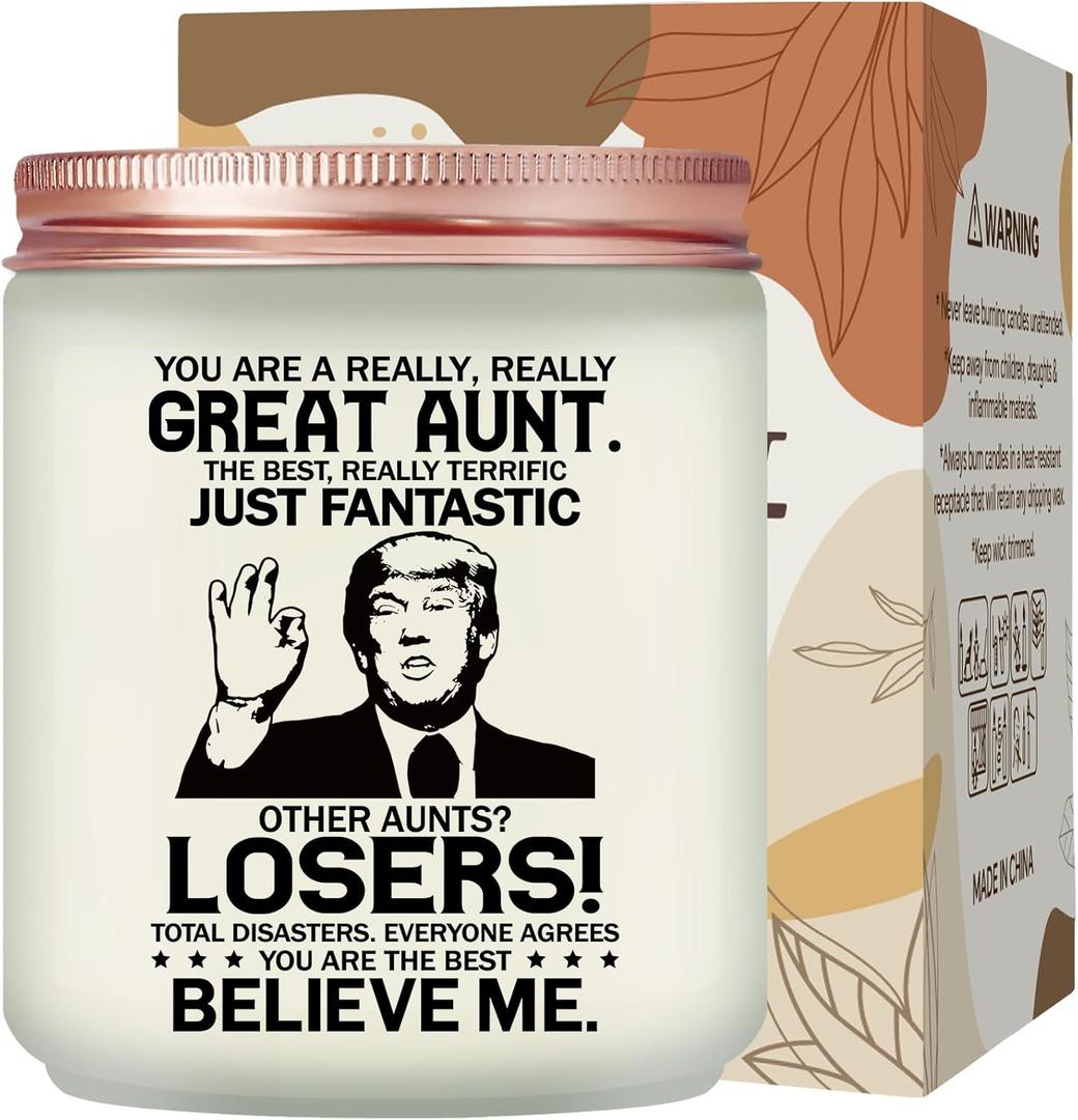 Maybeone Aunt Gifts from Niece Nephew - Christmas Mothers Day Gift for Aunt - Lavender Scented Candle