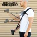USA Gear Camera Sling Shoulder Strap with Adjustable Neoprene, Safety Tether, Accessory Pocket, Quick Release Buckle - Compatible with Canon, Nikon, Sony and More DSLR and Mirrorless Cameras (Black)