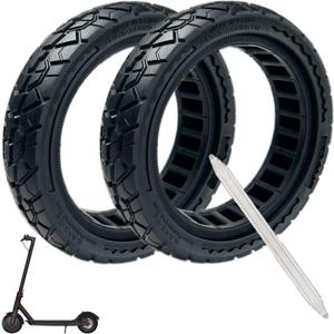 50/75-6.1 Off-road Solid Tire, 8 1/2 x2 Scooter tire, 8.5x2 Scooter Tubeless Solid Tire, for Gotrax GXL V2/XR/APEX Xiaomi M365/M365 Pro/Pro 2/1S/ 3/3 Lite Scooter (2 Pack) (A)