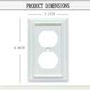 Wall Plates, Duplex Outlet Covers, Toggle Light Switch Plates, Decorator Light Switch Cover, Bamboo Fiber Material Standard Size Wall Plates of various styles, White (1 Gang Duplex 4 Pack)