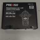 PREXISO 2in1 Stud Finder with Laser Level, Rechargeable Multi Surface Cross Line Laser & Wall Stud Scanners Tool for Hanging Frames & Picture, Wood Ac Wire Metal Studs Joist Pipe Detection