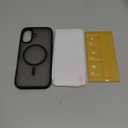 Miracase Magnetic for iPhone 17 Case (Compatible with MagSafe) with Screen Protector Military-Grade Protection, Anti-Fingerprint Translucent Matte Phone Cover for iPhone 17 6.3 inch, Black