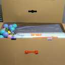 Baby Playpen with Mat, Durable and Secure Baby Play Pen, 5050 Playpen Kids Activity Play Center, Equipped with Anti-Slip Suckers and a Zipper GateBlack