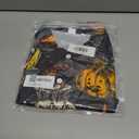 Halloween Button Down Shirt for Men Spooky Pumpkin Skull and Ghost Print Short Sleeve Casual Shirt (M)