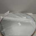 28 inch Round Bronze Mirror, Brushed Metal Framed Circle Wall Mirror for Bathroom Vanity, Bedroom Decor, Living Room, Entryway