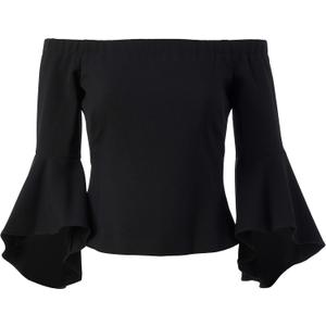 Eliza J Women's Separate Bell Sleeve Top (10, Black)