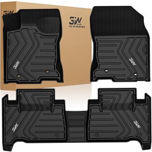 3W Floor Mats Compatible for Lexus NX 2015-2021 TPE All Weather Custom Fit Floor Liner for Lexus NX 200t / NX300 /NX300h, 1st&2nd Row Full Set Car Mats Black