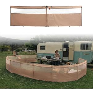 Portable Outdoor Dog Fence, Lightweight Fabric Pen, RV Camping (Sand)