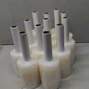 Stretch Wrap Mini Roll of 80 Gauge with Extended Cardboard Handle (Pack of 12 Rolls)