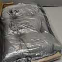 Lazy Chair with Ottoman, Comfy Accent Lounge Chair with Side Pocket, Modern Reading Armchair with Footrest, Upholstered Sofa Chair for Small Spaces, Bedroom, Living Room, Dorm, Grey