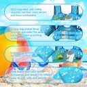 Chriffer Kids Swim Vest Life Jacket for 30-55 Pounds Boys and Girls, Toddler Floaties with Shoulder Harness Arm Wings for 2,3,4,5,6,7 Years Old Baby (Blue Green)