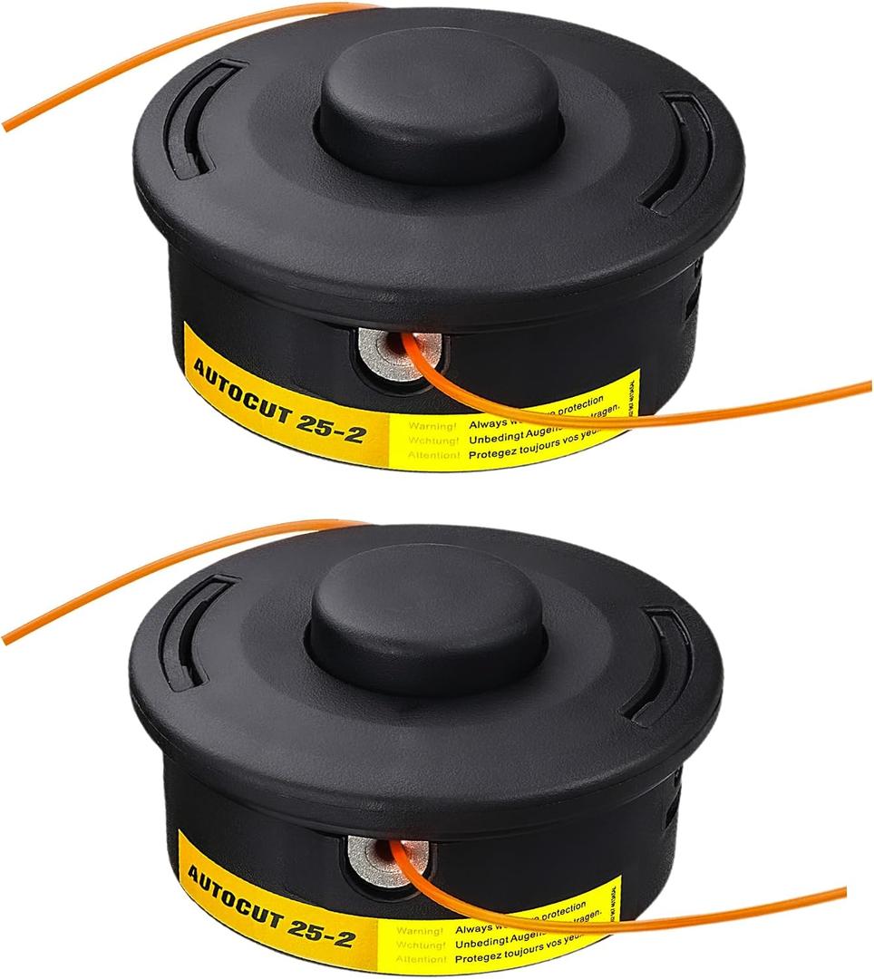 2 Pcs 25-2 Bump Feed Trimmer Head 4002 710 2191 Compatible with Stihl Weed Eater Head FS55 FS55R FS56 FS56RC FS70 FS70R FS80 FS85 FS90 FS90R FS91R FS94R FS100RX FS110 FS111R FS111RX Weedeater Parts