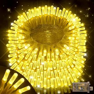 XURISEN Upgraded 403FT 1000 LED String Christmas Lights Outdoor, Super Long Fairy Lights 8 Modes & Memory Timer Plug in for Home Xmas Tree Party Wedding Decor -Warm White