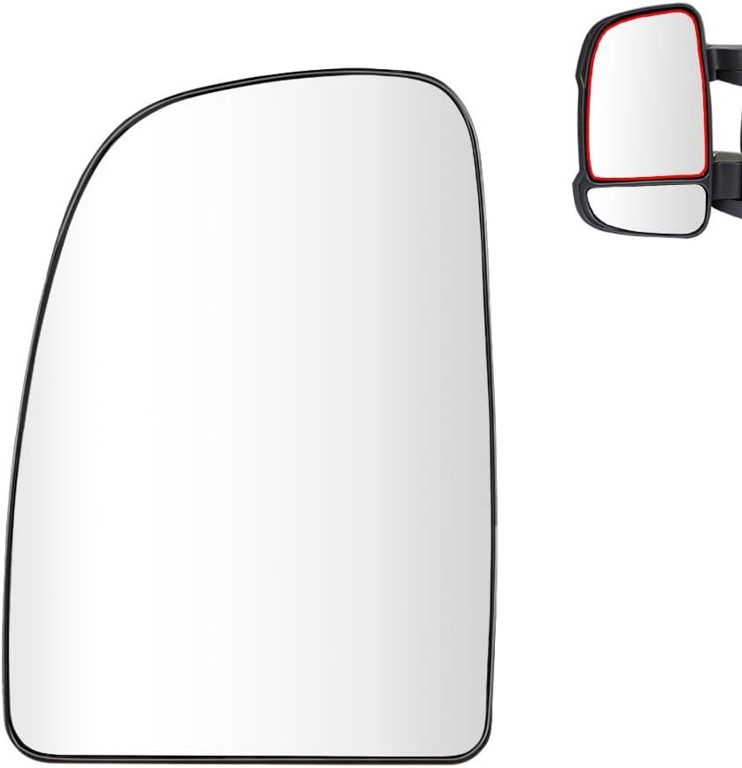 Senzeal Driver Side Heated Upper Mirror Glass Replacement for Ram Promaster 1500 2500 3500 2014 2015 2016 2017 2018 2019 2020 2021 Replace CH1320376 (Left Side)