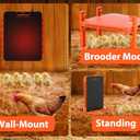 Brooder Plate for Chicks,11" x 15" Chick Heat Plate with Adjustable Height & Temp,200W Brooder Heater Warmer for Chicken Coops Poultry (Orange)