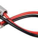 Battery Terminal Connector with Red and Black Cables, Automotive Power Connection Cable Assembly
