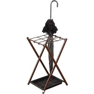 Folding Umbrella Storage Stand Rack Holder Organizer Bin for Entryway Home Commercial Office Décor with Drip Tray, L12.60 x W12.01 x H20.08 inch