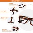 Progressive Reading Glasses for Women Oversized Spring Hinges Progressive Computer Readers Blue Light Blocking, 1.0x 
