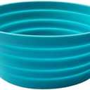 2 x Ecoart Silicone Expandable Collapsible Bowl for Travel Camping Hiking, Blue (1 Pack)