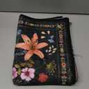 Boho Floral Small Area Rug 2x3, Machine Washable Indoor Entrance Door Mat, Non-Slip Low Pile Throw Rugs for Kitchen, Bathroom, Entryway, Front Door Indoor Entry, Black Thin Carpet (Black,multi-color)