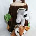 Forest Friends Tree House Plush Tree Raccoon Chipmunk