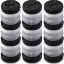 Blulu Plastic Dish Scrubbers for Dishes Pot Round Nylon Pad, Mesh Scouring Non Scratch Pads(Simple Colors,30 Pieces)