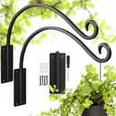 Heavy Duty Plant Hanger Bracket - Outdoor Hand-Forged Hanging Plant Bracket Durable and Stable Bird Feeder Hanger (1A-16" 2PCs)