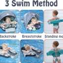 Mambobaby Float with Canopy Add Tail Baby Float No.7 Airplane Non-Inflatable Solid Baby Pool Float Infant Swim Trainer Swimming Ring for Infant Toddlers 3-48 Months, Gray