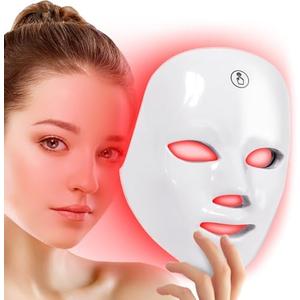 TGML LED Light Therapy Mask(FM-01), Blue & Red Light Face Mask, Rechargeable & Portable for Travel and Home Use
