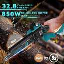 Mini Chainsaw 6 Inch Cordless for Makita 18V Battery, Brushless Handheld Small Chain Saw with Auto Oiler, Electric Chainsaw for Garden Courtyard Tree Branch Wood Cutting (Battery NOT Included)