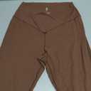 UEU Flare Leggings for Women with Tummy Control, V Crossover High Waisted Yoga Pants, Bootcut Wide Leg, 29-33" Inseam (Medium, Dark Coffee)