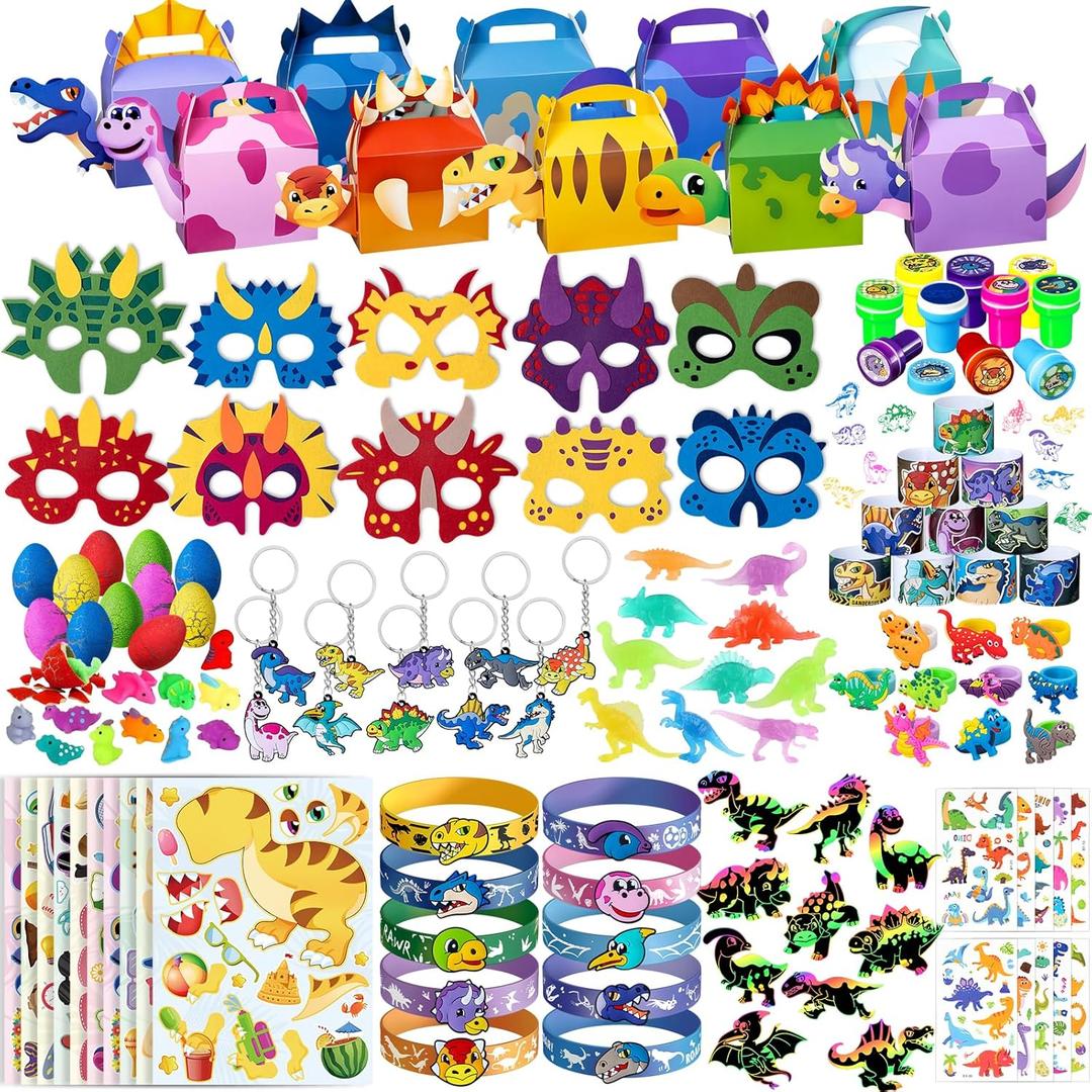 Dinosaur Party Favors, Dinosaur Birthday Party Supplies, Dinosaur Goodie Bags for Kids Birthday, Dino Gifts Bags Fillers Stuffers, Dinosaur Themed Party Toys