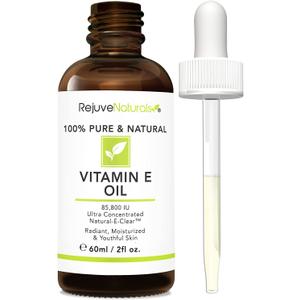 Vitamin E Oil - 100% Pure & Natural, 85,800 IU. Repair Dry, Damaged Skin from Surgery & Acne, Age Spots & Wrinkles. Boost Collagen for Moisturized, Youthful-looking Skin. d-alpha tocopherol, 2 Fl Oz