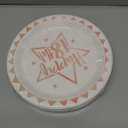 Cheerland 24 Pcs 40th Disposable Party Paper Plates for Blue and Gold Milestones Birthday Celebration Party Supplies and Decorations