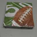 Creative Converting Football Field Disposable Party Paper Napkins, 16 Count, Brown, 6. 5"