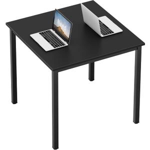 Need Small Square Dining Table- 31-1/2'' Sturdy and Heavy Duty Writing Desk for Small Spaces and Writing Table Desk Breakroom Table, Black Color