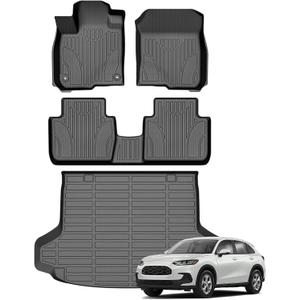 Cartist Floor Mats & Cargo Liner Custom Fit for Honda HR-V 2023 2024 2025 2026 /HR-V Hybrid 2023 2024 2025 2026 Accessories All Weather Cargo Liners Carpet Protection TPE Odorless