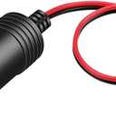 PLUSPOE Car Cigarette Lighter Female Socket Cable Plug Adapter for DC 12V / 24V Car Charger Power Cigar Connector Extension, 35cm