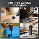 Car Vacuum Portable Cordless,18000Pa 4in1 Portable Handheld Cleaner Vacuum &Air Duster 2 Suction Modes Power Blowing&Inflating, Brushless Motor Vacuum with Multi Nozzles for Car,Keyboards, Office,Pet