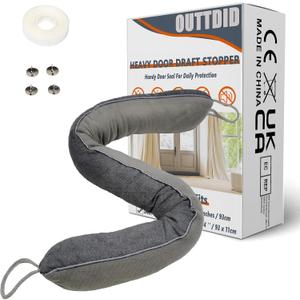 Door Draft Stopper 36 Inches Length x 4 Inches Width, Weighted Under Door Noise Blocker, Heavy Duty Under Door Draft Blocker Bottom Door Seal Noise and Air, Door Guard Saving Energy - Gray