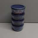 Generic Glass Food Storage Containers with Lids, 1 Cup Round, Set of 4, Clear