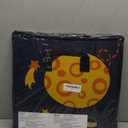 YOHOOLYO 2 In 1 Toy Storage Play Mat, Storage Box for Kids Children Space Adventures Design,Nursery, Playroom, Basket for Building Bricks Blocks Collapsible Cube Bin, 16.9"x16.9"x16.9"