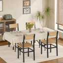 MECHYIN Light Brown Dining Chairs Set of 4, Farmhouse Kitchen Room Chairs